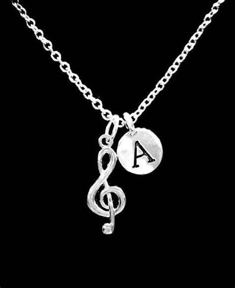 Treble Clef Necklace Music Note Necklace Marching Band Necklace