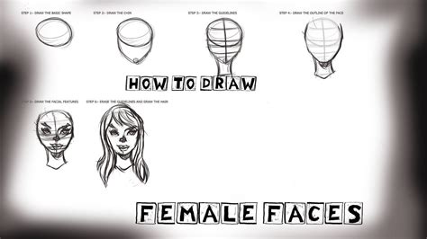 How To Draw Female Faces Comic Style Front View Step By Step Youtube