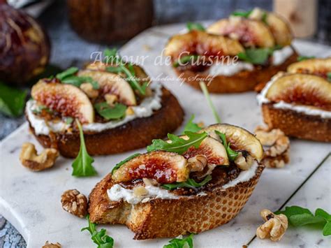 Bruschettas La Ricotta Et Figues Amour De Cuisine