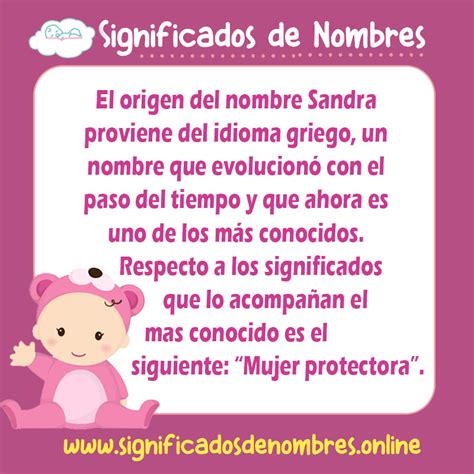 Qu Significa El Nombre Sandra Passmoms