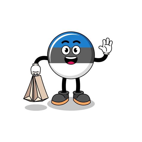 Cartoon of estonia flag shopping 19134741 Vector Art at Vecteezy