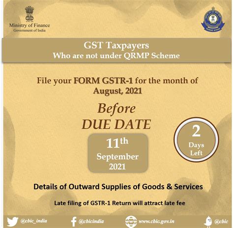 Cbic On Twitter Attention Gst Taxpayers Who Are Not Under Qrmp Scheme