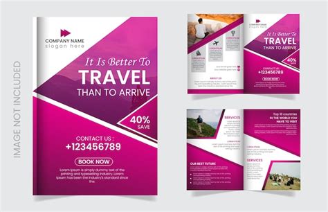 Premium Vector Bi Fold Brochure Design Template