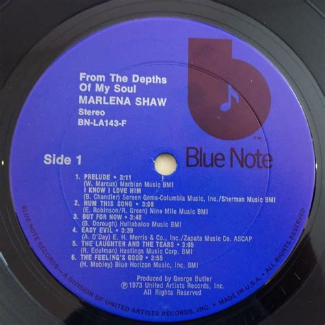 14023096 Us盤blue Note Marlena Shaw From The Depths Of My Soulボーカル