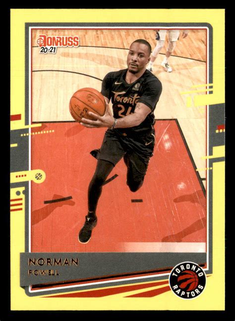 Donruss Yellow Flood Norman Powell Ebay