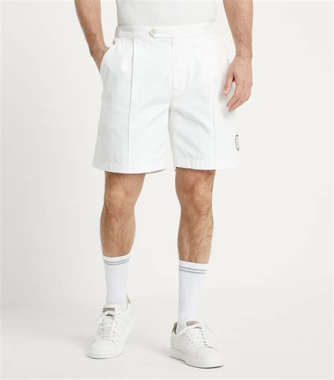 Mens Brunello Cucinelli White Pleated Bermuda Shorts Harrods Us