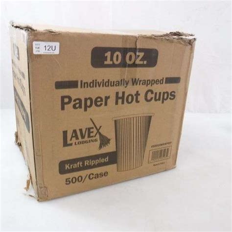 Case Of Lavex Lodging Kraft Purple Individually Wrapped Paper Hot