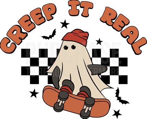 Boy Creep It Real Svg Halloween Skateboard Svg Ghost Svg Halloween