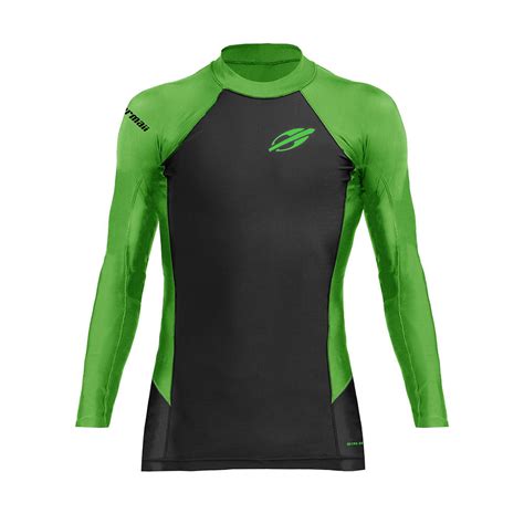 Camiseta Manga Longa Com Neoprene 1mm Ultra Skin Surf Mormaii 2021 Preto Verde 10 Pague Menos