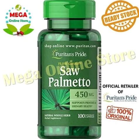 Puritan Pride Saw Palmetto 450 Mg 100 Kapsul Untuk Prostat Lazada