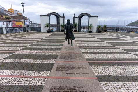 Statue of Vasco Da Gama in Angra Do Heroísmo Azores Symbolizing the