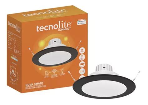 Luminária led de teto Tecnolite Connect NOVA SMART cor preto 110V 220V