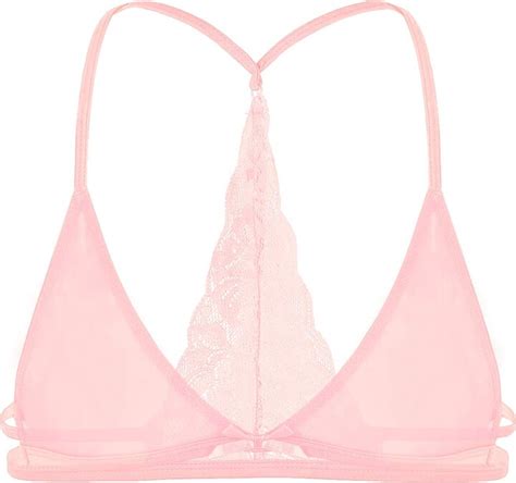 Chictry Mens Sissy Lingerie Mesh Sheer Lace Y Shape Back Wire Free