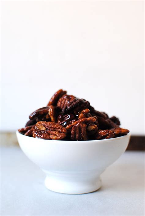 Maple Bourbon Candied Pecans Lets Eat Cake