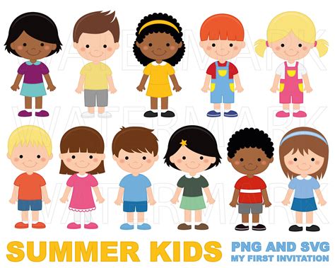 Summer Kids Clipart Children Clipart Girl Clipart Boy Clip - Etsy Hong Kong