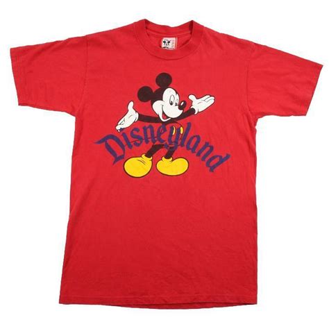 Vintage Mickey Mouse Disneyland Graphic Made In Usa T… Gem