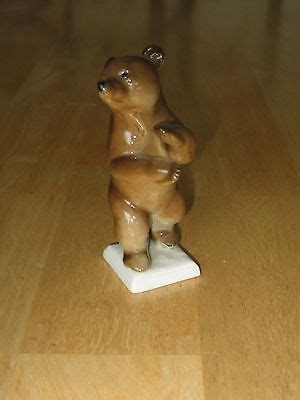 Vintage Lorenz Hutschenreuther Kunstabteilung Bear 4 Figurine Germany