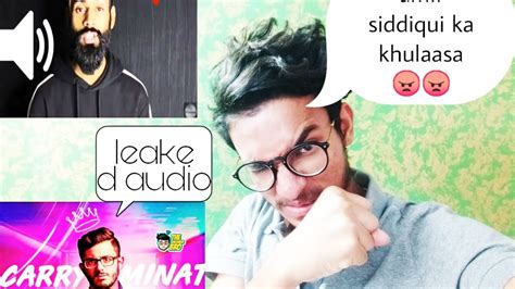 Amir Siddiqui Call Recording Leaked Against Carryminati Youtube Vs