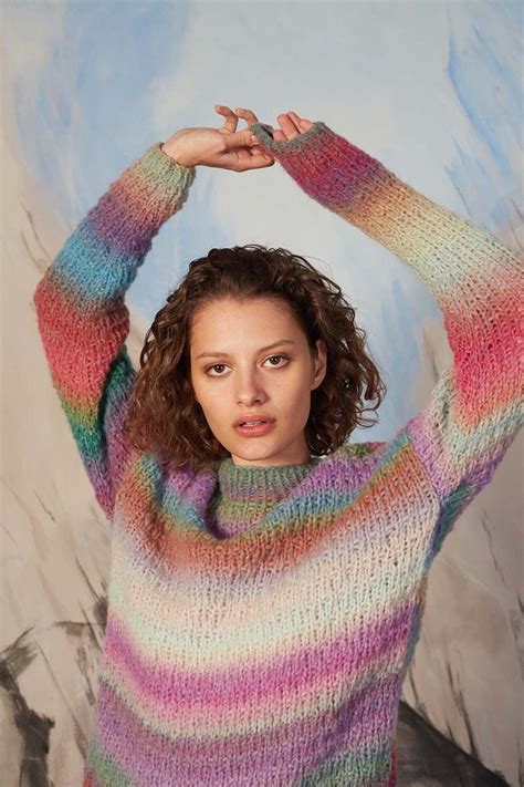 Mod Le Mona Pull En Lang Yarns Orion Jeu De Mailles