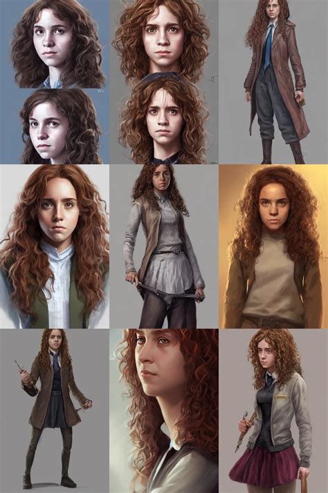 Full Length Portrait Of Hermione Granger By Tom Cross Stable Diffusion