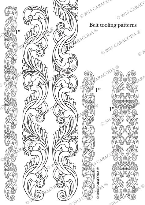 Printable Leather Tooling Patterns Belts