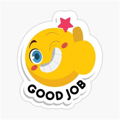 "Good Job Emoji Sticker Cute" Sticker for Sale by dangngocthuc992 ...