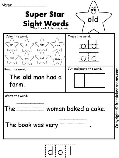 Reading Sight Words Archives Free And No Login Free4classrooms