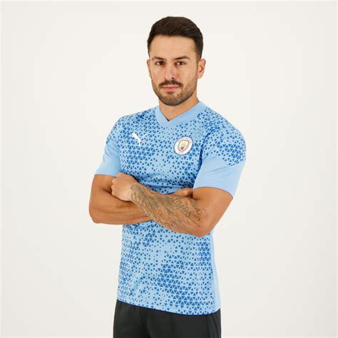 Camisa Puma Manchester City Treino Azul Futfanatics