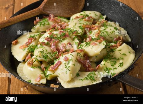 Pierogi Polish Dumplings Food Stock Photo Alamy