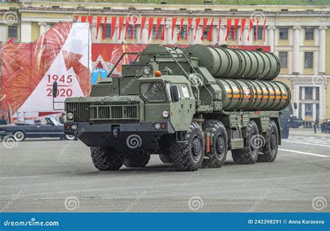 The Launcher Of The S 400 Triumph Anti Aircraft Missile System Close Up