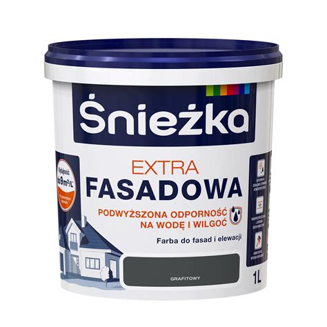 Farba fasadowa Extra grafitowy 1 l Śnieżka Bricomarche pl