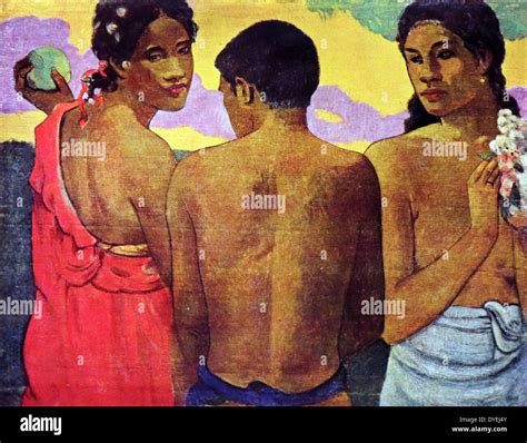 Three Tahitians Paul Gauguin Painting Tahitians Tahiti Exotic Hi Res