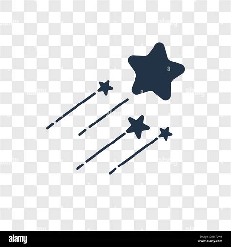 Shooting star vector icon isolated on transparent background, Shooting ...