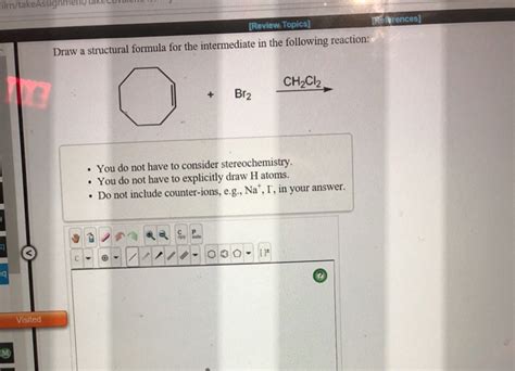 Solved Review Topics References Draw A Structural Formula Chegg