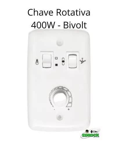 Chave Rotativa 400w Bivolt 1 Lâmpada Espelho 4x2 Parcelamento sem juros