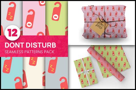 Dont Disturb Seamless Patterns Graphic Patterns ~ Creative Market