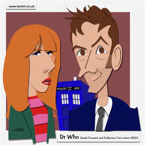 Dr Who David Tennant Catherine Tate Caricature By Iandavybrown On