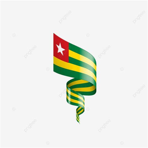 Togo Bandera Vector País Ilustración PNG Forma Blanco Cinta PNG y