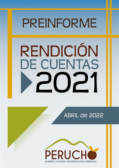 Informe Rendición de Cuentas 2021 GAD parroquial de PeruchoGAD