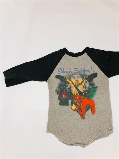 Vintage Black Sabbath Live Evil Tour T Shirt 1980s Rock Etsy
