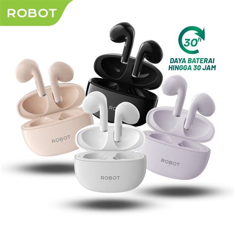 Jual ROBOT TWS Flybuds T10S Semi In Ear Wireless Earbuds Bluetooth 5 3