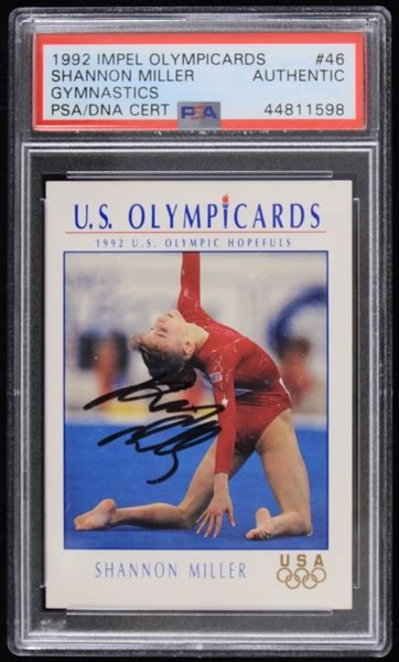 Lot Detail Shannon Miller Impel Olympics Signed Trading Card