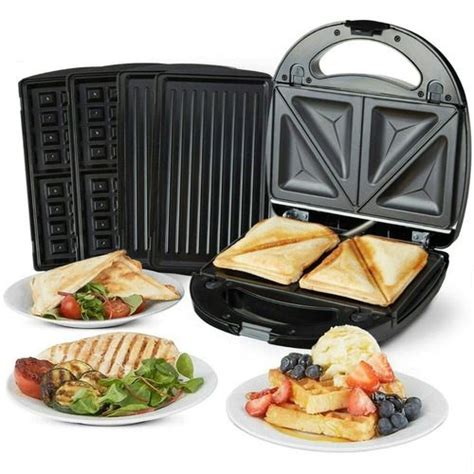 Wafflera Sandwichera Grill Electrica En Super Practica