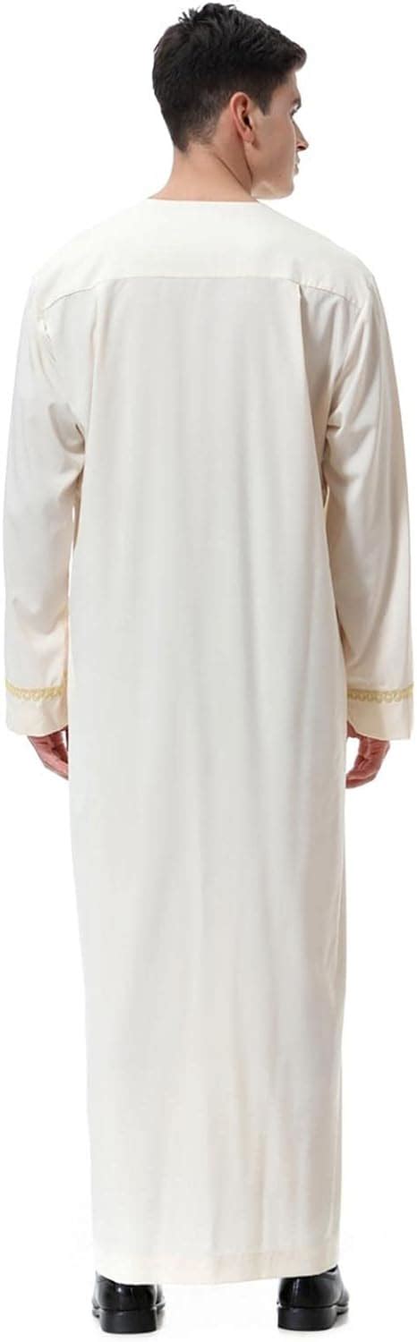 Buy Men Muslim Robes Dubai Kaftan Islamic Clothing Arabic Prayer Eid