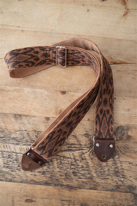 Vintage Guitar Strap Custom Guitar Strap Tortoiseshell Woven Design