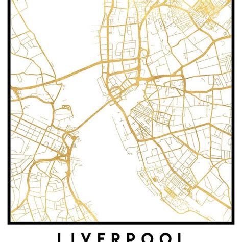 LIVERPOOL ENGLAND CITY STREET MAP ART - An elegant city street map of ...