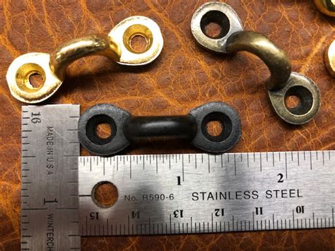 Brass Footmans Loops In Four Finishes Trunk Handle End Caps Brackets