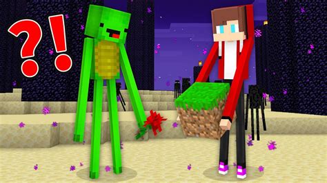 Jj And Mikey Became Enderman Minecraft Maizen Youtube