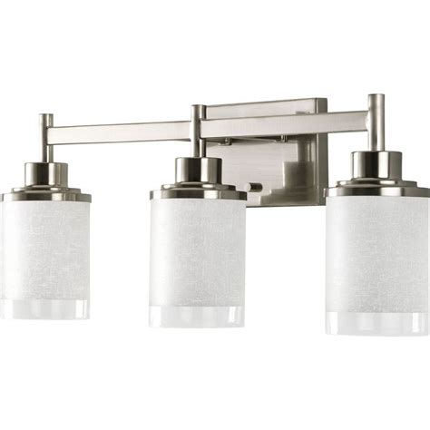 Shop Progress Lighting Light Alexa Brushed Nickel Bathroom Vanity