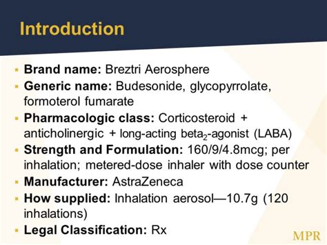 New Drug Product Breztri Aerosphere Mpr